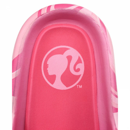 Barbie Bright Pink Logo Women's Flip Flop Slide Sandals